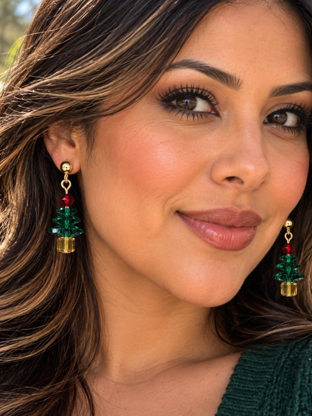 Sparkling Evergreen Christmas Tree Post Earrings #1   2/$22